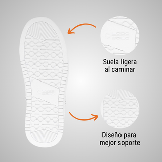 Tenis Dama 5765DA Gousta Blanco/Azul