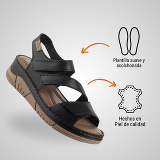 Sandalia Dama 1658 Muza Negro