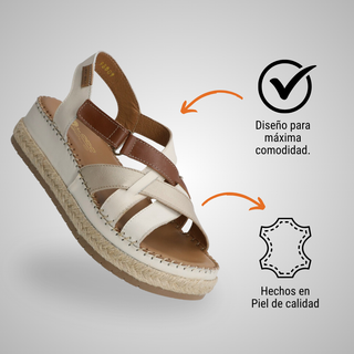 Sandalia Dama 1681 Pamplona Marfil