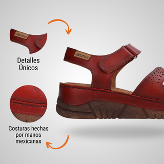 Sandalia Dama 1715 Zafira Rojo