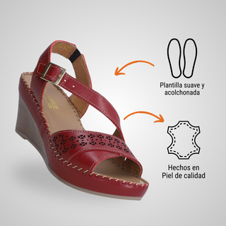 Sandalia Dama 2359 Amelia Rojo