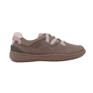 Tenis Para Dama Hecho De Piel Autentica 4003 Renna Taupe Hecho a Mano