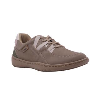 Tenis Para Dama Hecho De Piel Autentica 4003 Renna Taupe Hecho a Mano