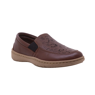 Mocasín Para Dama Hecho De Piel Autentica 4006 Renna Caoba Hecho a Mano