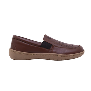 Mocasín Para Dama Hecho De Piel Autentica 4006 Renna Caoba Hecho a Mano