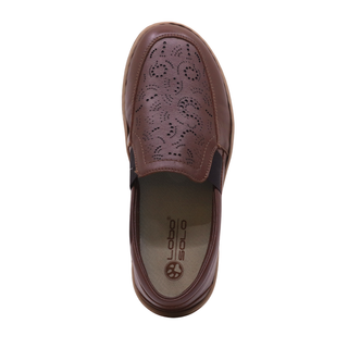 Mocasín Para Dama Hecho De Piel Autentica 4006 Renna Caoba Hecho a Mano