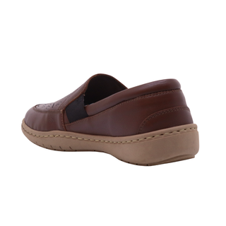 Mocasín Para Dama Hecho De Piel Autentica 4006 Renna Caoba Hecho a Mano