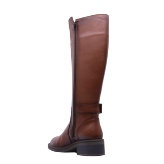 Bota Larga Para Dama Hecho De Piel 5099 Lupo Miel Hecho a Mano