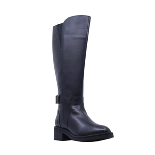 Bota Larga Para Dama Hecho De Piel 5099 Lupo Negro Hecho a Mano