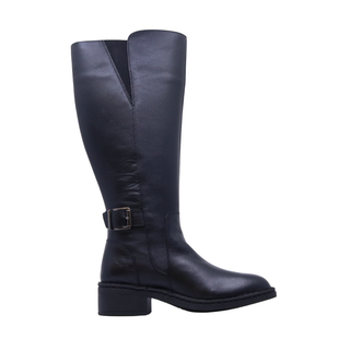 Bota Larga Para Dama Hecho De Piel 5099 Lupo Negro Hecho a Mano