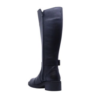 Bota Larga Para Dama Hecho De Piel 5099 Lupo Negro Hecho a Mano
