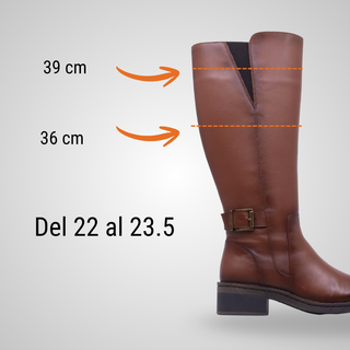 Bota Larga Para Dama Hecho De Piel 5099 Lupo Miel Hecho a Mano