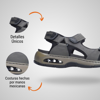 Sandalia Caballero 6002 Camel Gris