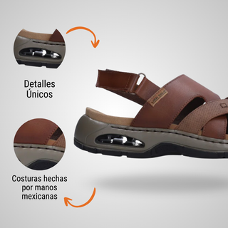 Sandalia Caballero 6004 Camel Orange