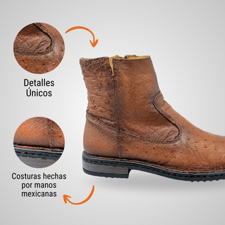 BOTIN CABALLERO 7911AS PANZA DE AVESTRUZ AMBAR