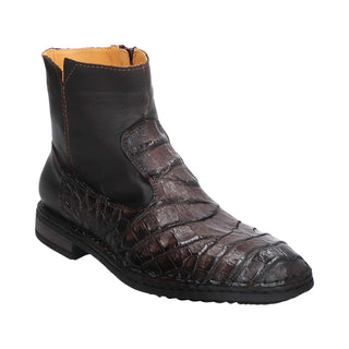 Botin para Caballero en Piel de Cocodrilo/Venado Café - 7911CO