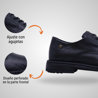 Mocasín Para Caballero Hecho De Piel Autentica 7957 Bruno Negro Hecho a Mano