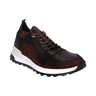 Tenis para Caballero en Piel de Lizard/Venado color Coñac - 8003XL