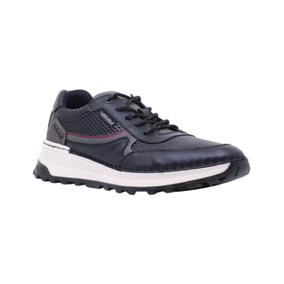 Tenis Caballero de piel 8006 Negro/ Gris Madrid Gap Hecho a Mano