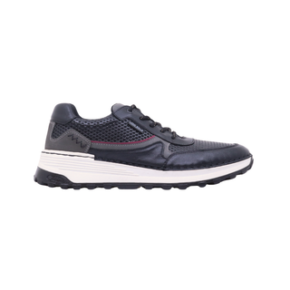 Tenis Caballero de piel 8006 Negro/ Gris Madrid Gap Hecho a Mano