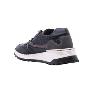 Tenis Caballero de piel 8006 Negro/ Gris Madrid Gap Hecho a Mano