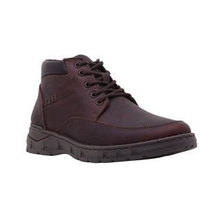Botín Para Caballero Hecho De Piel Autentica 9101 Cervo Brown Hecho a Mano