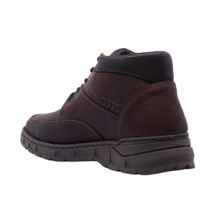 Botín Para Caballero Hecho De Piel Autentica 9101 Cervo Brown Hecho a Mano