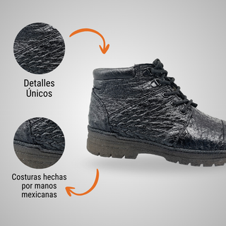 BOTIN CABALLERO 9204ASC AVESTRUZ NEGRO