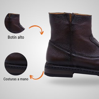 BOTIN CABALLERO de piel 7911VE VENADO COFFE