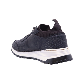Tenis para Caballero en piel de Venado color Negro - 8003VE