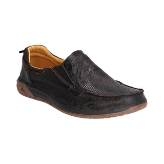 Choclo para Caballero en Piel de Lizard y Venado en Color Moka - 8982XL