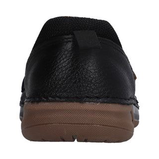 Choclo para Caballero en Piel de Aveztruz y Venado color Negro - 8982AK