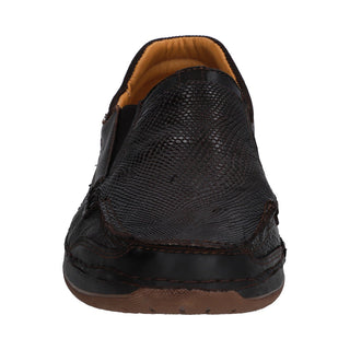 Choclo para Caballero en Piel de Lizard y Venado en Color Moka - 8982XL