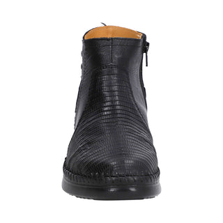 Botin para Dama en Piel de Lizard/Venado Color Negro - 4989XL