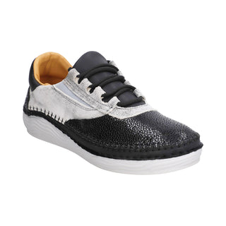 Tenis para Dama en Piel de Mantarraya/Venado Color Negro/White - 5131XM