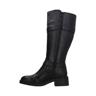 Bota para Dama en Piel de Mantarraya/Venado Color Negro - 5096XM