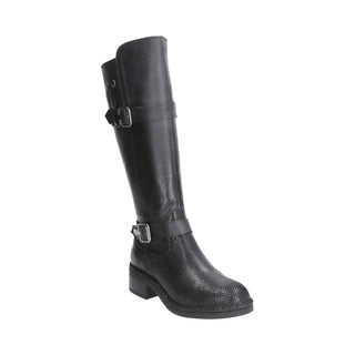 Bota para Dama en Piel de Mantarraya/Venado Color Negro - 5096XM
