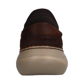 Choclo para Caballero en Piel de Avestruz y Venado Color Moka / Coñac - 8062AK