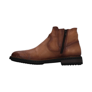 Botin para Caballero en Piel de Venado Color Camel - 7952VE
