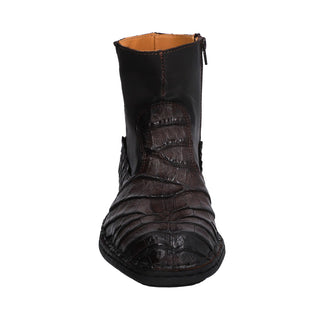 Botin para Caballero en Piel de Cocodrilo/Venado Café - 7911CO