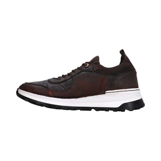 Tenis para Caballero en Piel de Lizard/Venado color Coñac - 8003XL