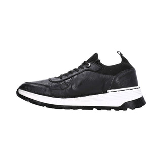 Tenis para Caballero en piel de Alligator/Venado color negro - 8003ALL